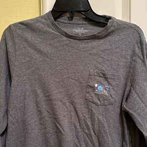 Vineyard Vines Kids Charcoal Long Sleeve Halloween Werewolf Tee